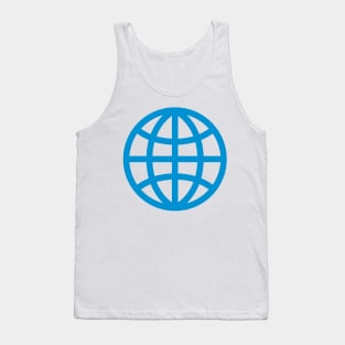 Global Globe Logo Icon Symbol Emoticon Tank Top